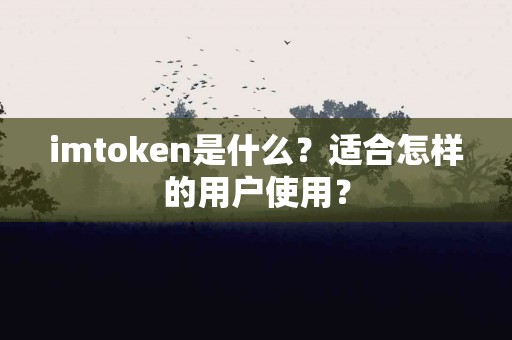 imtoken是什么？适合怎样的用户使用？