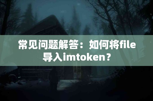常见问题解答：如何将file导入imtoken？